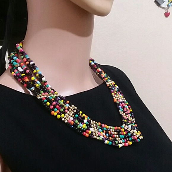 🌸Sand bead colored necklace🌸 - Picture 8 of 8